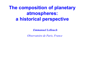 The composition of planetary atmospheres: a historical