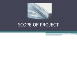 SCOPE OF PROJECT