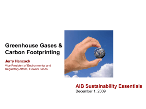 Greenhouse Gases & Carbon Footprinting