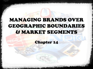managing brands over geographic boundaries