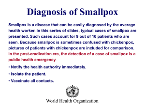 Diagnosis of Smallpox - World Health Organization