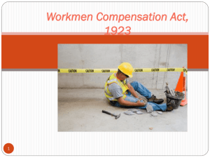 Workmen Compensation Act, 1923