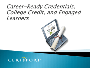 Certification Preview - Certiport - Educating for Careers Conference