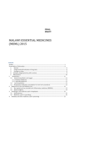 Malawi 2015 Final Draft MEML - International Consortium for