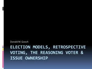 American Voter, Retrospective Voting, Reasoning Voter, Issue