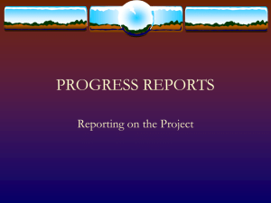 Progress Report power point