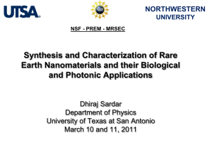 Characterization of Rare Earth Nanomaterials and their Biological
