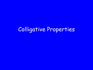 Honors: Colligative Properties