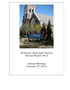 Annual Report 2012 - All Saints' Episcopal Church