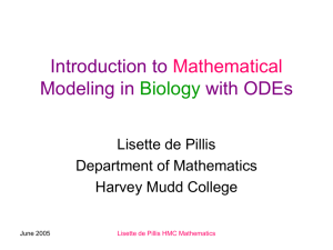 Introduction to Mathematical Modeling in - HMC Math