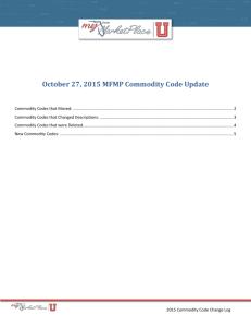 Commodity Codes that Moved - Department of Management Services
