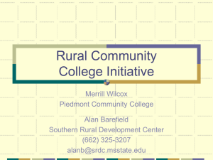 Rural Community College Initiative