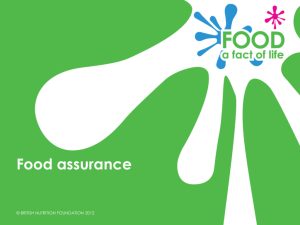 Food assurance.