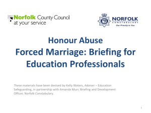 Forced Marriage Powerpoint for Schools