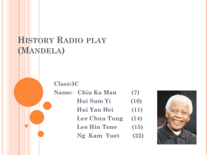 History Radio play (Mandela)