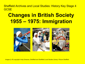 Changes in British Society 1955 - 1975: Immigration
