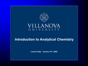 Introduction to Analytical Chemistry