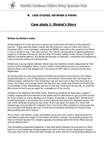 Case Study 1: Shokat's Story - Gatwick Detainees Welfare Group