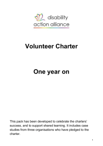 Volunteer Charter – One year on – Word Version