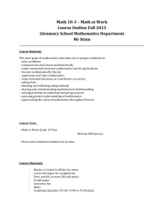 Math 10-3 Coe Fall 2015 Stinn