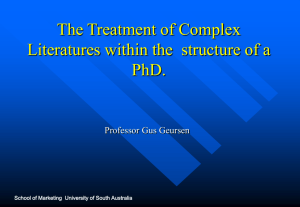 The Treatment of Complex Literatures for