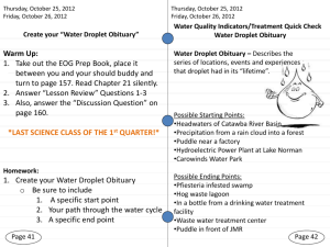 Water Droplet Obituary