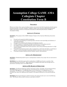 GAME Constitiution - Assumption College