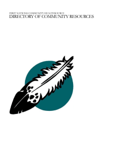 FNCH Resources Guide - First Nations Community Healthsource