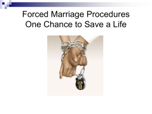 Forced Marriage in the UK