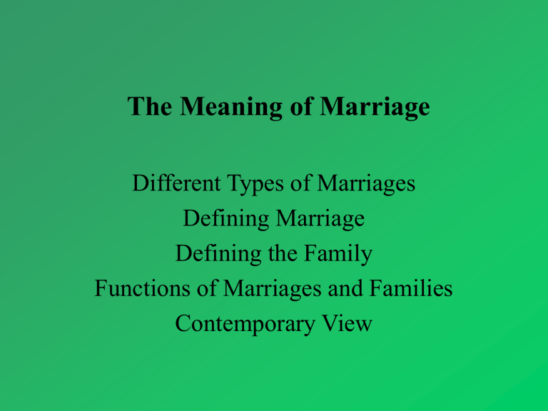 the true meaning of marriage essay