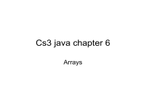 Java Arrays: Chapter 6 - CS3 Course