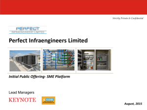 PIL Presentation KCSL & SIDBI - Perfect Infraengineers Limited