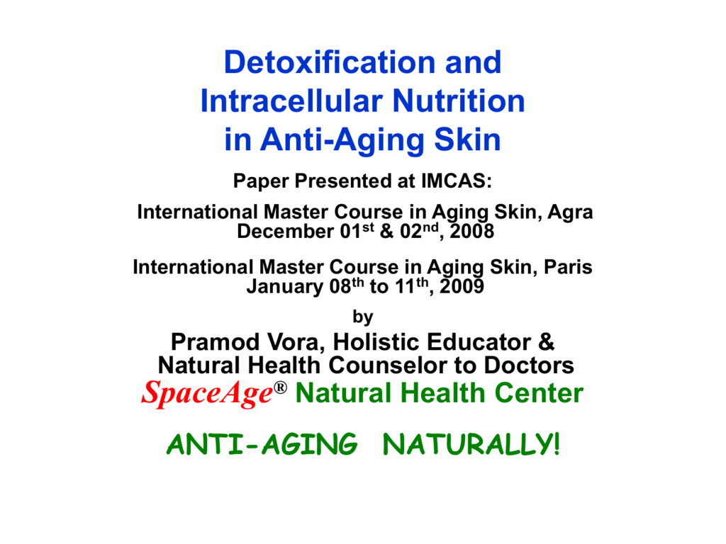 anti aging nutrition course Svájci anti aging energiaszolgáltató