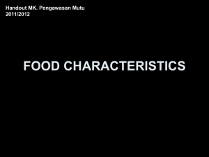 FOOD CHARACTERISTICS