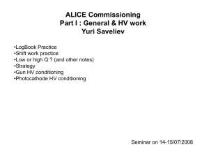 ALICE commissioning Part 1