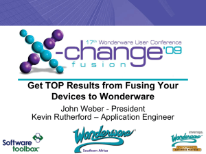 Getting TOP Results from Fusing Your Devices to Wonderware