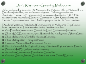 Greening Melbourne