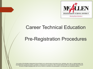 Career Tech Pre-Registration