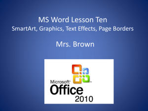 Introduction to MS Word - BBrown-IBA