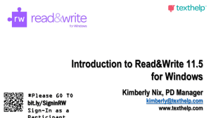 Introduction to Read&Write 11.5 for Windows