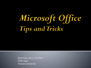 Microsoft Office Tips and Tricks