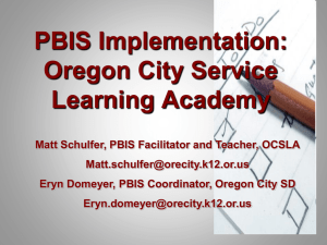 PBIS Implementation in a Charter High School , Eryn Domeyer, Matt