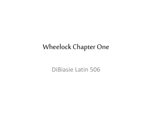 Wheelock Chapter One
