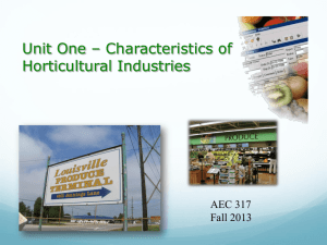 Horticulture Industries Horticulture and