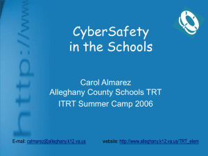 CyberSafety PowerPoint - Alleghany County Schools