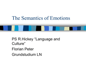 The Semantics of Emotion