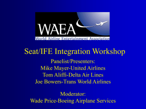 Seat Integration Workshop Joe Condon