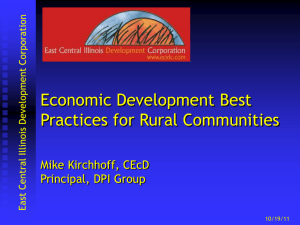 Economic Development Best Practices for Rural