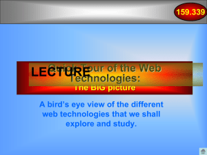 Lecture 1 - The Big Picture