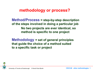 other methodologies - University of Toronto Scarborough